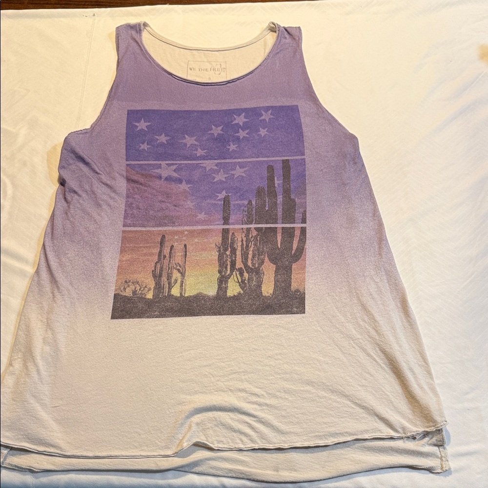 We The Free Cream and Purple Top
